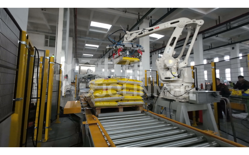 編織袋類產(chǎn)品用自動(dòng)碼垛裹膜模塊